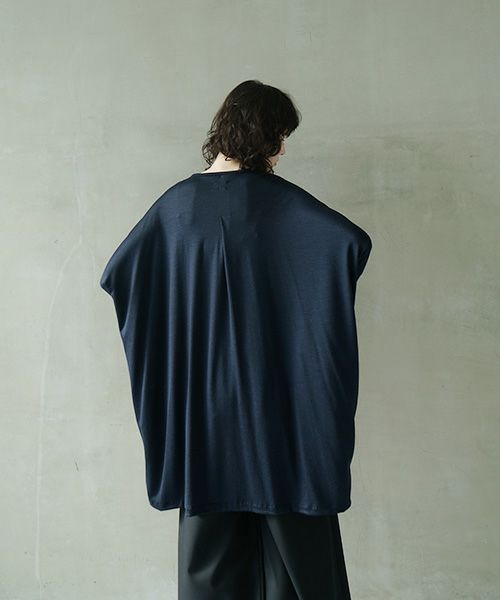 Mochi.モチ.dolman long knit cardigan [navy]