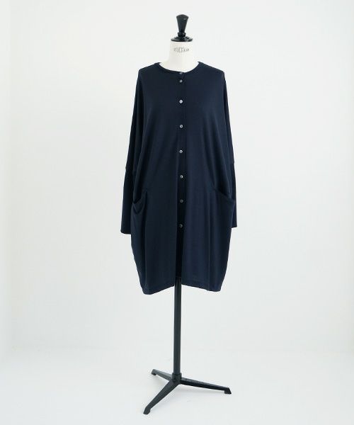 Mochi.モチ.dolman long knit cardigan [navy]