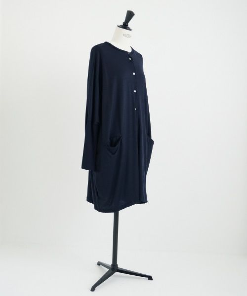 Mochi.モチ.dolman long knit cardigan [navy]