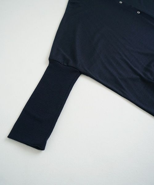 Mochi.モチ.dolman long knit cardigan [navy]