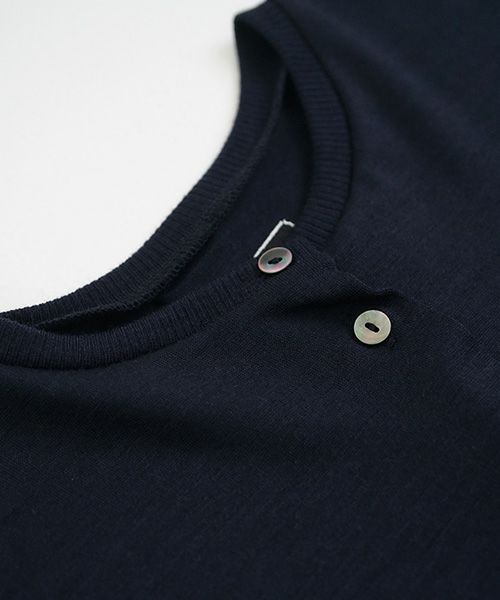 Mochi.モチ.dolman long knit cardigan [navy]