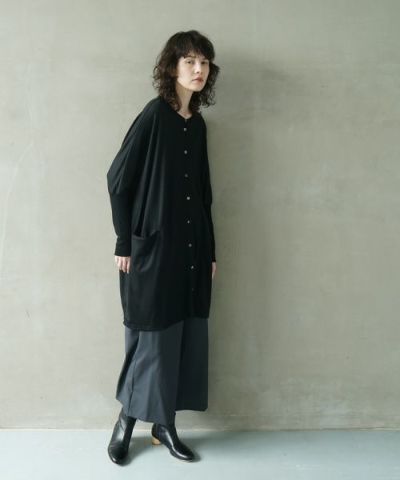 Mochi モチ dolman long knit cardigan [black]  