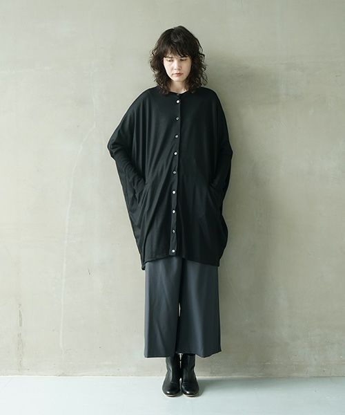 Mochi.モチ.dolman long knit cardigan [black]