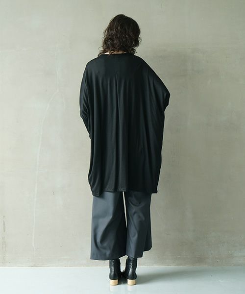 Mochi.モチ.dolman long knit cardigan [black]
