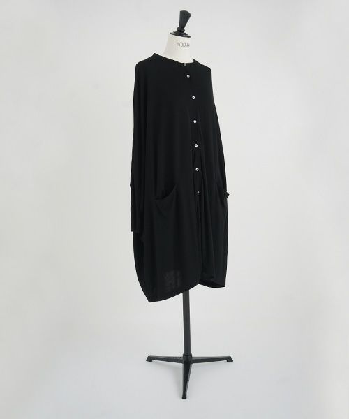 Mochi.モチ.dolman long knit cardigan [black]