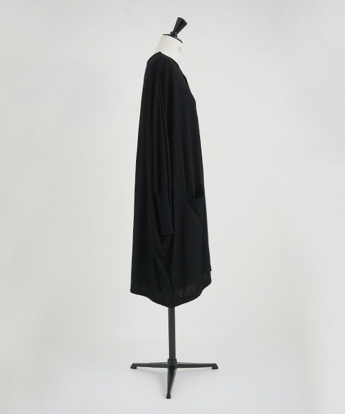 Mochi.モチ.dolman long knit cardigan [black]