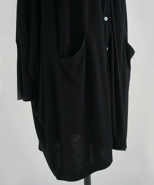 Mochi.モチ.dolman long knit cardigan [black]