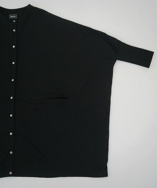 Mochi.モチ.dolman long knit cardigan [black]