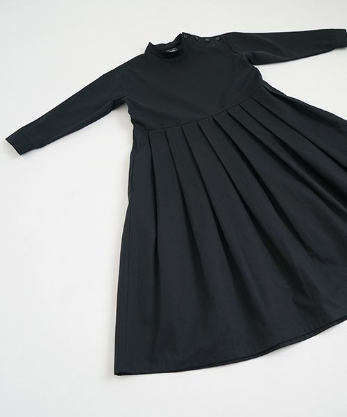 Mochi モチ Mochi公式 Mochi通販 Mochi服 Mochiツイッター Mochiインスタ hight neck tuck dress [black]