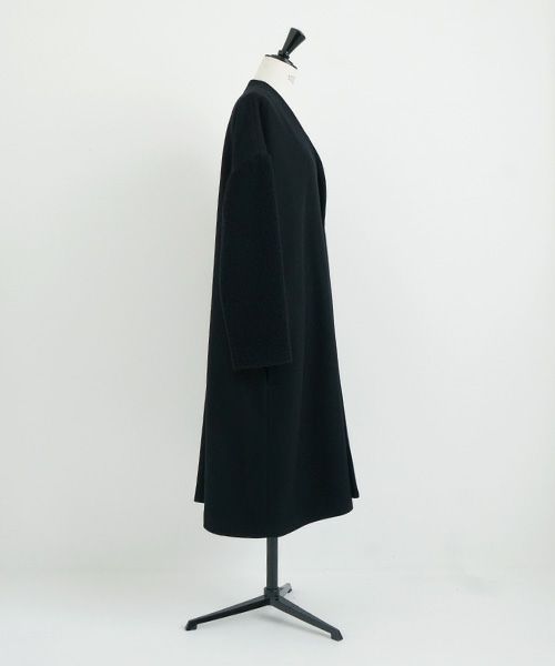Mochi モチ Mochi公式 Mochi通販 Mochi服 Mochiツイッター Mochiインスタ v-neck no collar coat [black]