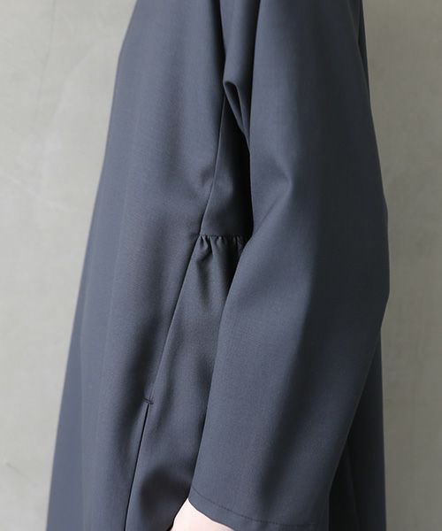 Mochi.モチ.trapeze dress  [dark moss grey]