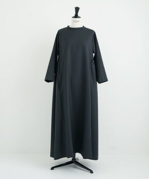 Mochi.モチ.trapeze dress  [dark moss grey]