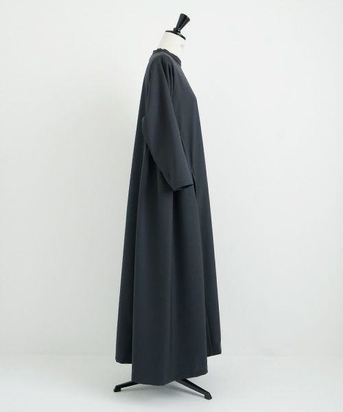 Mochi.モチ.trapeze dress  [dark moss grey]