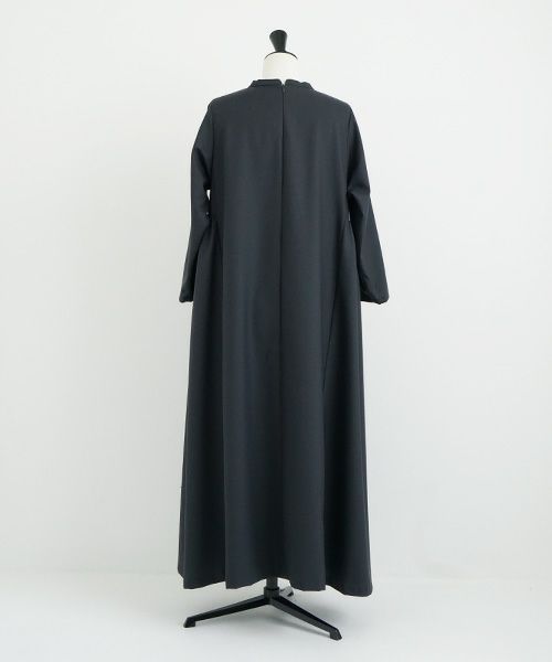 Mochi.モチ.trapeze dress  [dark moss grey]