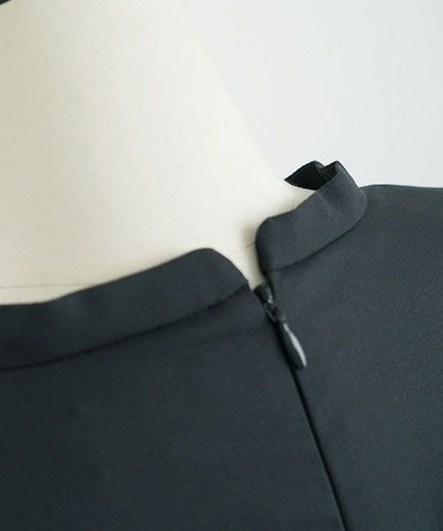 Mochi.モチ.trapeze dress  [dark moss grey]