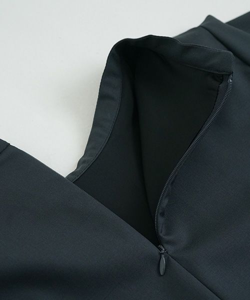 Mochi モチ Mochi公式 Mochi通販 Mochi服 Mochiツイッター Mochiインスタ trapeze dress  [dark moss grey]