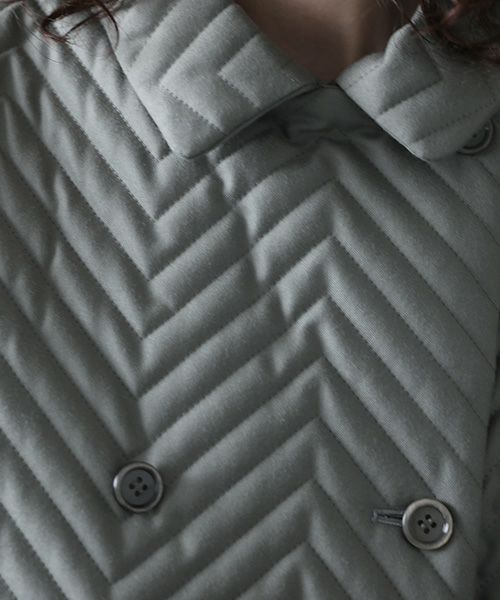 Mochi.モチ.quilted jacket  [green grey]