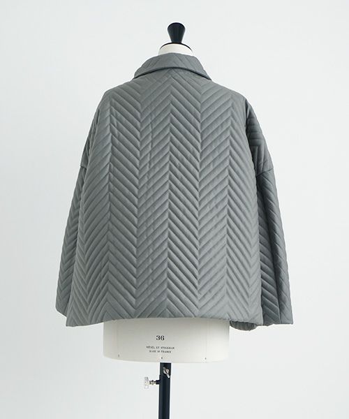 Mochi.モチ.quilted jacket  [green grey]