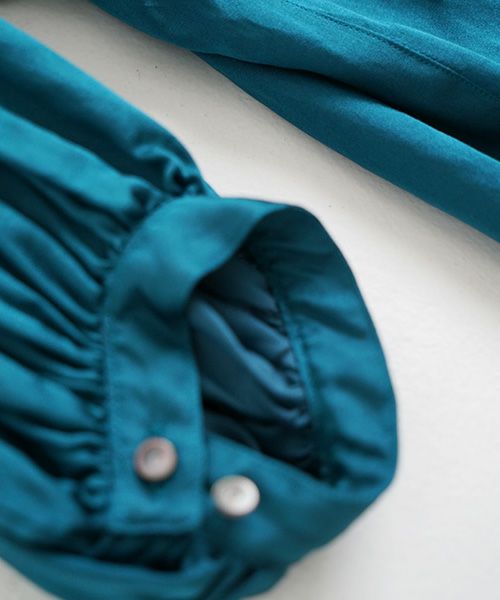 suzuki takayuki スズキタカユキ 通販 ドレス ブラウス スカート パンツ puff-sleeve blouse [A241-05/brine blue]