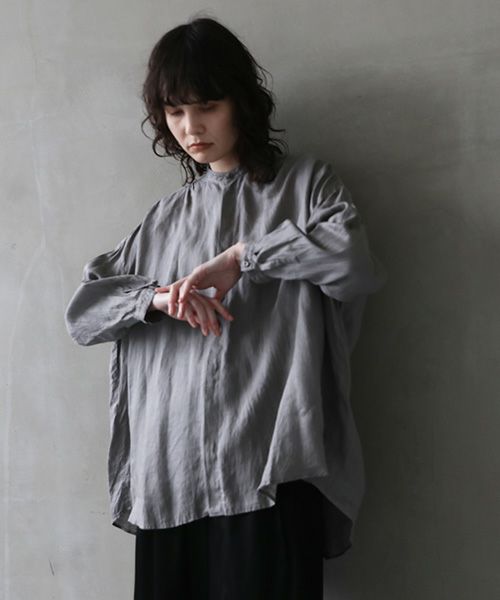 suzuki takayuki スズキタカユキ over blouse I [A241-06/steel