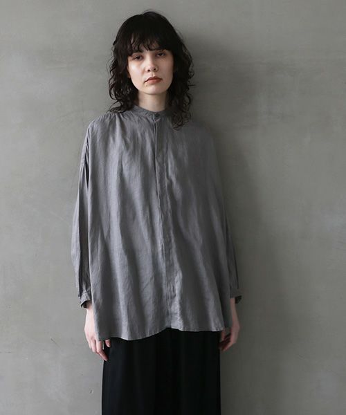 suzuki takayukiスズキタカユキover blouse I [A241-06/steel grey