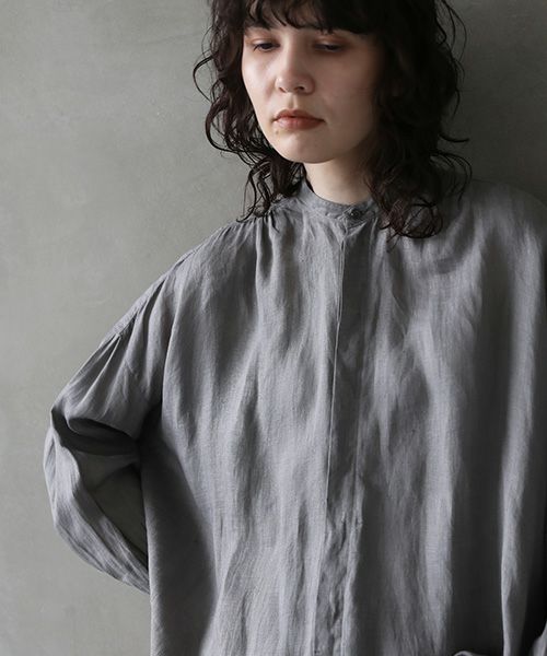 suzuki takayuki.スズキタカユキ.over blouse I [A241-06/steel grey]
