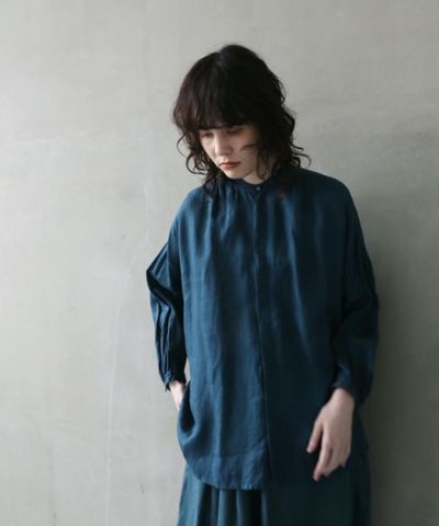 suzuki takayuki over blouse I [A241-06/brine blue]
