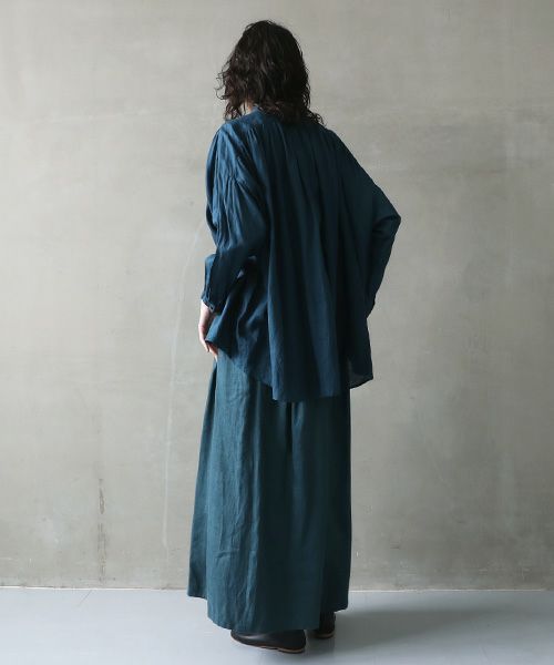 suzuki takayuki.スズキタカユキ.over blouse I [A241-06/brine blue]