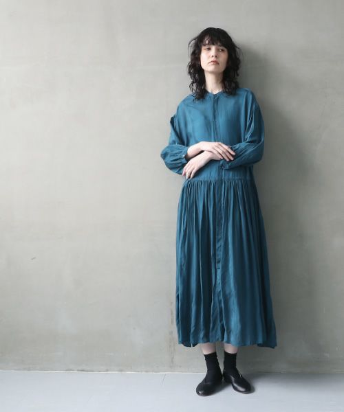suzuki takayuki スズキタカユキ doropped-torso dress [A241-16/brine 