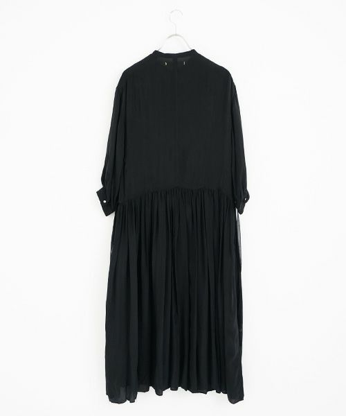 suzuki takayuki.スズキタカユキ.doropped-torso dress [A241-16/black]