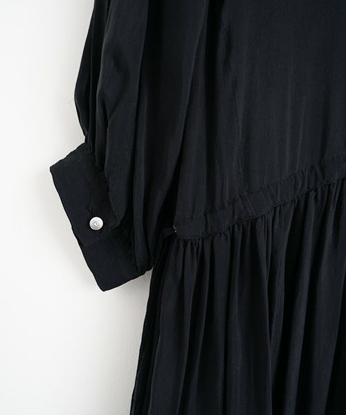 suzuki takayuki.スズキタカユキ.doropped-torso dress [A241-16/black]