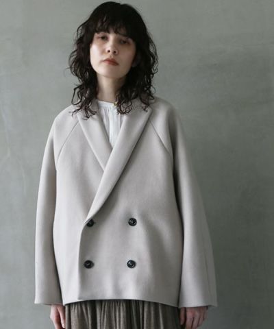suzuki takayuki short coat [A241-22/ice grey]