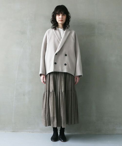 suzuki takayuki.スズキタカユキ.short coat [A241-22/ice grey]