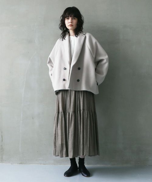 suzuki takayuki.スズキタカユキ.short coat [A241-22/ice grey]