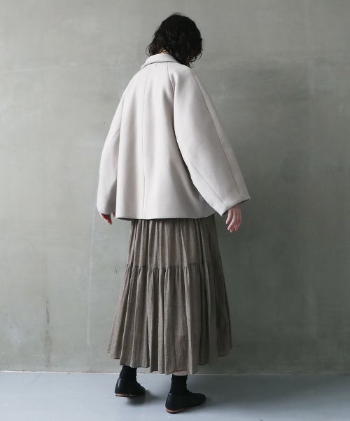 suzuki takayuki.スズキタカユキ.short coat [A241-22/ice grey]
