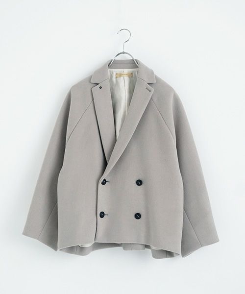 suzuki takayuki スズキタカユキ short coat [A241-22/ice grey]