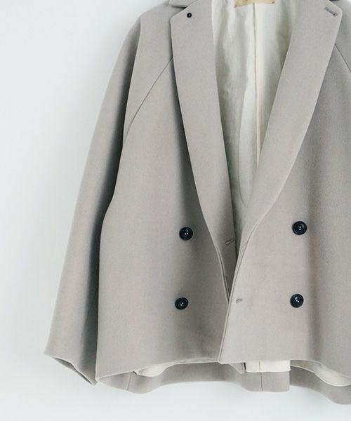 suzuki takayuki.スズキタカユキ.short coat [A241-22/ice grey]