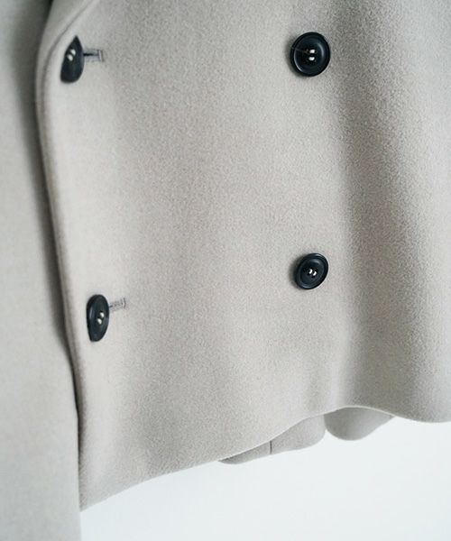 suzuki takayuki スズキタカユキ short coat [A241-22/ice grey]
