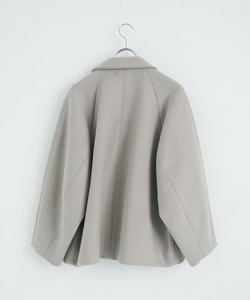 suzuki takayuki スズキタカユキ short coat [A241-22/ice grey]