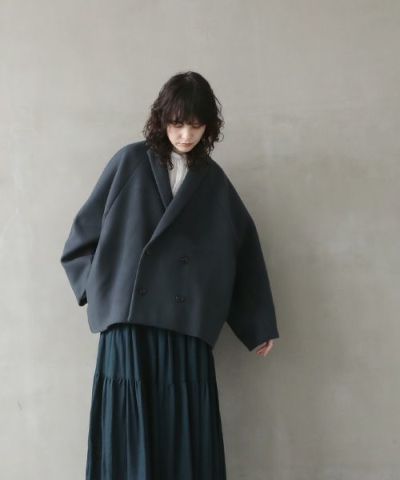 suzuki takayuki short coat [A241-22/brine blue]