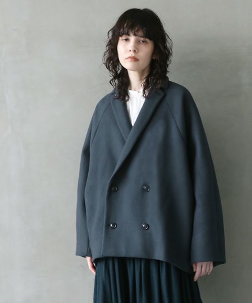 suzuki takayuki.スズキタカユキ.short coat [A241-22/brine blue]