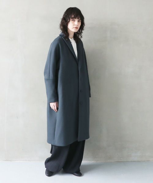 suzuki takayukiスズキタカユキtailored-collar coat [A241-23/brine