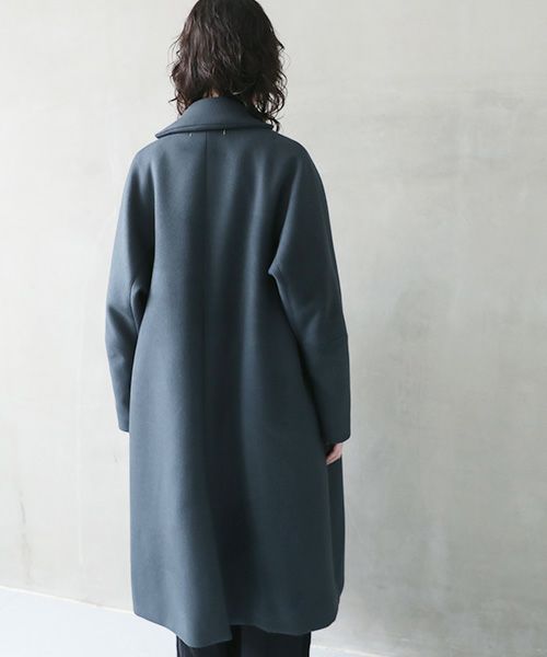 suzuki takayuki スズキタカユキ tailored-collar coat [A241-23/brine 
