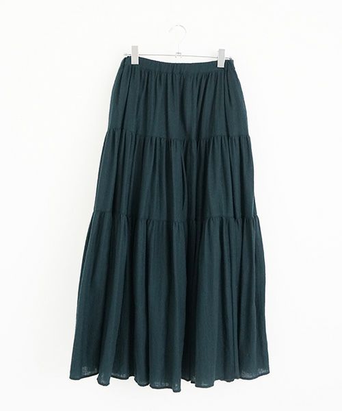 suzuki takayuki, スズキタカユキ, tiered skirt [A241-26/brine blue]