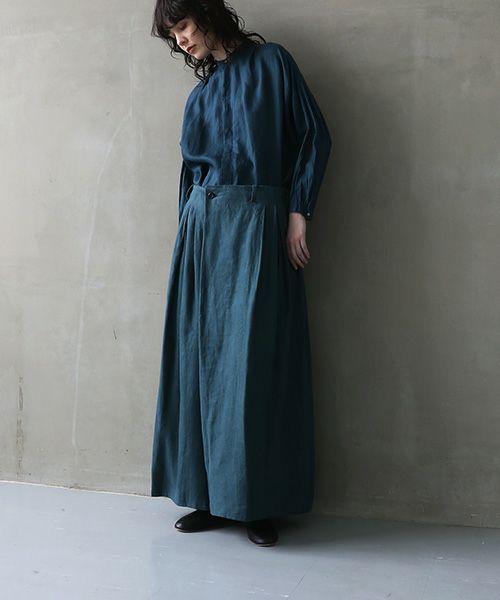 suzuki takayuki.スズキタカユキ.wrapped pants [A241-28/brine blue]