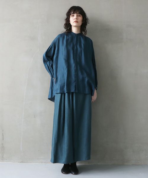 suzuki takayuki.スズキタカユキ.wrapped pants [A241-28/brine blue]