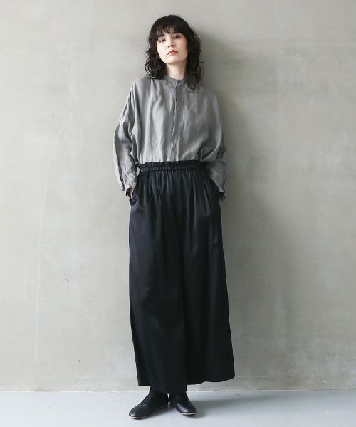 suzuki takayuki.スズキタカユキ.gathered pantsⅠ[T001-17/black]