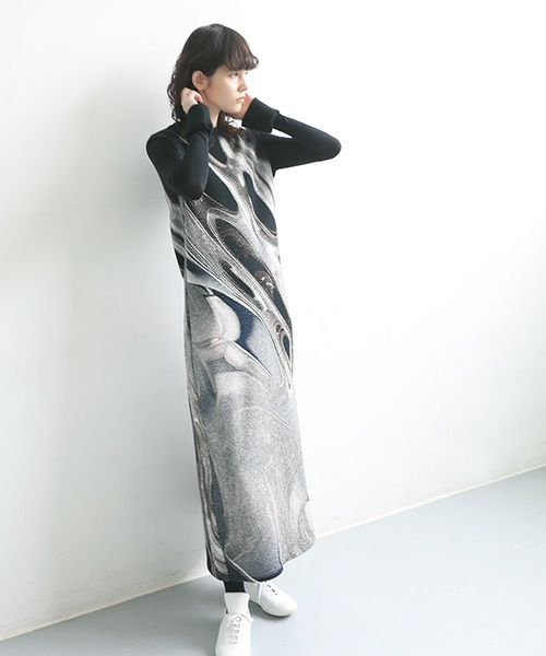 HATRA, ハトラ, Weld Knit Robe [silver]