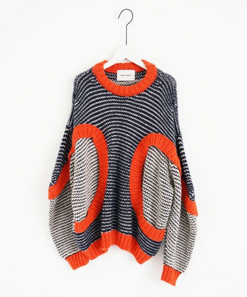 HENRIK VIBSKOV ヘンリックヴィブスコフ TOMATO KNIT SWEAT [Navy Red 