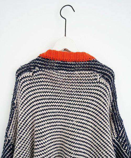 HENRIK VIBSKOV.ヘンリックヴィブスコフ.TOMATO KNIT SWEAT [Navy Red Beige]